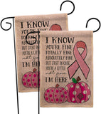 Pink Im Here - Support Inspirational Vertical Impressions Decorative Flags HG120273 Made In USA