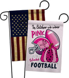 Pink Football - Support Inspirational Vertical Impressions Decorative Flags HG120274 Made In USA