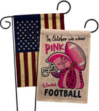 Pink Football - Support Inspirational Vertical Impressions Decorative Flags HG120274 Made In USA