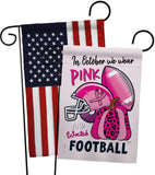 Pink Football - Support Inspirational Vertical Impressions Decorative Flags HG120274 Made In USA