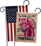 Pink Football - Support Inspirational Vertical Impressions Decorative Flags HG120274 Made In USA