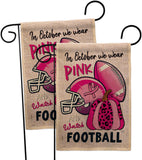 Pink Football - Support Inspirational Vertical Impressions Decorative Flags HG120274 Made In USA