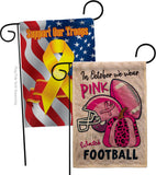 Pink Football - Support Inspirational Vertical Impressions Decorative Flags HG120274 Made In USA