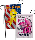 Pink Football - Support Inspirational Vertical Impressions Decorative Flags HG120274 Made In USA