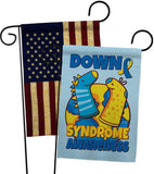 Down Syndrome Sock - Support Inspirational Vertical Impressions Decorative Flags HG130424 Made In USA