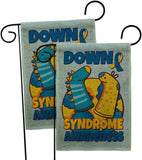 Down Syndrome Sock - Support Inspirational Vertical Impressions Decorative Flags HG130424 Made In USA