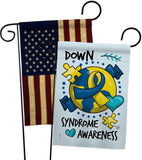 Down Syndorome Heart - Support Inspirational Vertical Impressions Decorative Flags HG190183 Made In USA