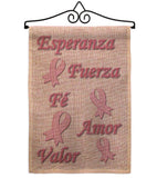 Esperanza, Fé, Valor - Support Inspirational Vertical Impressions Decorative Flags HG120030 Made In USA