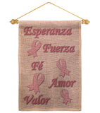 Esperanza, Fé, Valor - Support Inspirational Vertical Impressions Decorative Flags HG120030 Made In USA