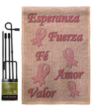 Esperanza, Fé, Valor - Support Inspirational Vertical Impressions Decorative Flags HG120030 Made In USA