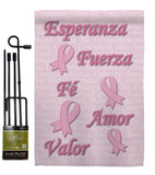 Esperanza, Fé, Valor - Support Inspirational Vertical Impressions Decorative Flags HG120030 Made In USA