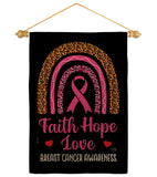 Pink Hope - Support Inspirational Vertical Impressions Decorative Flags HG120270 Made In USA