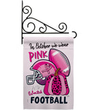 Pink Football - Support Inspirational Vertical Impressions Decorative Flags HG120274 Made In USA