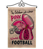 Pink Football - Support Inspirational Vertical Impressions Decorative Flags HG120274 Made In USA