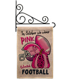 Pink Football - Support Inspirational Vertical Impressions Decorative Flags HG120274 Made In USA