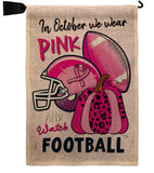 Pink Football - Support Inspirational Vertical Impressions Decorative Flags HG120274 Made In USA