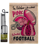 Pink Football - Support Inspirational Vertical Impressions Decorative Flags HG120274 Made In USA