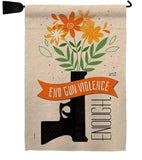 End Gun Violence - Support Inspirational Vertical Impressions Decorative Flags HG130377 Made In USA