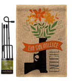 End Gun Violence - Support Inspirational Vertical Impressions Decorative Flags HG130377 Made In USA