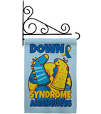 Down Syndrome Sock - Support Inspirational Vertical Impressions Decorative Flags HG130424 Made In USA