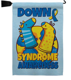 Down Syndrome Sock - Support Inspirational Vertical Impressions Decorative Flags HG130424 Made In USA