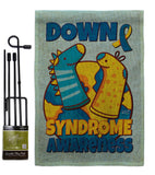 Down Syndrome Sock - Support Inspirational Vertical Impressions Decorative Flags HG130424 Made In USA