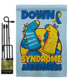 Down Syndrome Sock - Support Inspirational Vertical Impressions Decorative Flags HG130424 Made In USA