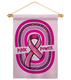 Pink Power - Support Inspirational Vertical Impressions Decorative Flags HG190178 Made In USA