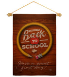 First Day Of School - School Education Special Occasion Vertical Impressions Decorative Flags HG120055 Made In USA