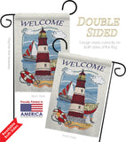 Lighthouse Shore - Beach Coastal Vertical Impressions Decorative Flags HG106063 Made In USA