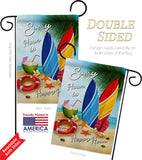 Beach Every Hour - Beach Coastal Vertical Impressions Decorative Flags HG106080 Made In USA