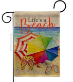 Life's A Beach - Beach Coastal Vertical Impressions Decorative Flags HG106096 Made In USA