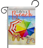 Life's A Beach - Beach Coastal Vertical Impressions Decorative Flags HG106096 Made In USA