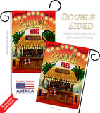 Welcome Vibes - Beach Coastal Vertical Impressions Decorative Flags HG106109 Made In USA