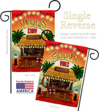 Welcome Vibes - Beach Coastal Vertical Impressions Decorative Flags HG106109 Made In USA