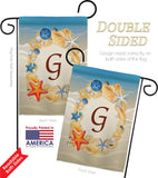 Summer G Initial - Beach Coastal Vertical Impressions Decorative Flags HG130163 Made In USA