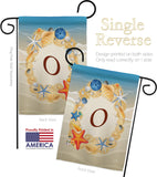 Summer O Initial - Beach Coastal Vertical Impressions Decorative Flags HG130171 Made In USA