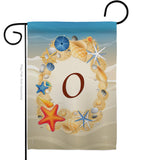 Summer O Initial - Beach Coastal Vertical Impressions Decorative Flags HG130171 Made In USA