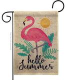 Summer Flamingo - Beach Coastal Vertical Impressions Decorative Flags HG137231 Made In USA