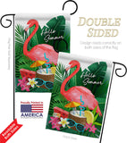 Flamingo Summer - Beach Coastal Vertical Impressions Decorative Flags HG137371 Made In USA