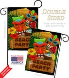 Tiki Beach Party - Beach Coastal Vertical Impressions Decorative Flags HG137409 Made In USA