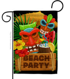 Tiki Beach Party - Beach Coastal Vertical Impressions Decorative Flags HG137409 Made In USA