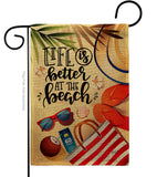 Life is Better - Beach Coastal Vertical Impressions Decorative Flags HG137482 Made In USA