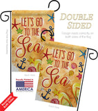 Let's Go To The Sea - Beach Coastal Vertical Impressions Decorative Flags HG192134 Made In USA