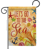 Let's Go To The Sea - Beach Coastal Vertical Impressions Decorative Flags HG192134 Made In USA