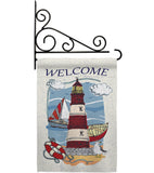 Lighthouse Shore - Beach Coastal Vertical Impressions Decorative Flags HG106063 Made In USA