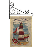 Lighthouse Shore - Beach Coastal Vertical Impressions Decorative Flags HG106063 Made In USA