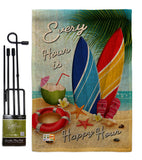 Beach Every Hour - Beach Coastal Vertical Impressions Decorative Flags HG106080 Made In USA