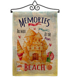 Beach Memories - Beach Coastal Vertical Impressions Decorative Flags HG106081 Made In USA