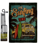 It's Surfing - Beach Coastal Vertical Impressions Decorative Flags HG106093 Made In USA